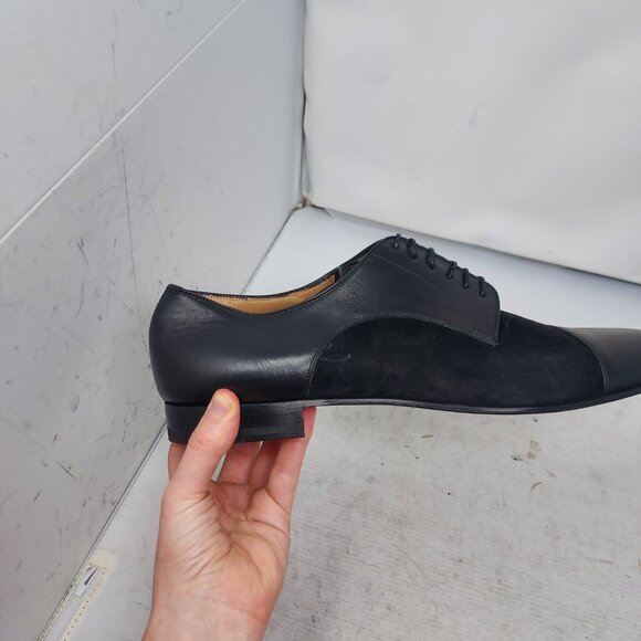 Christian Louboutin Black Leather Suede Daviol Derby MENS Shoe